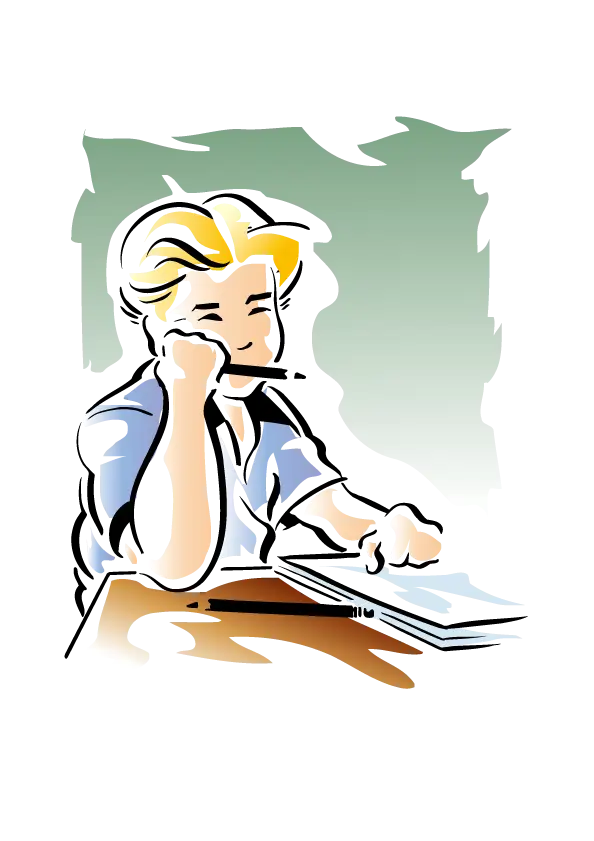 Student Studying Illustration