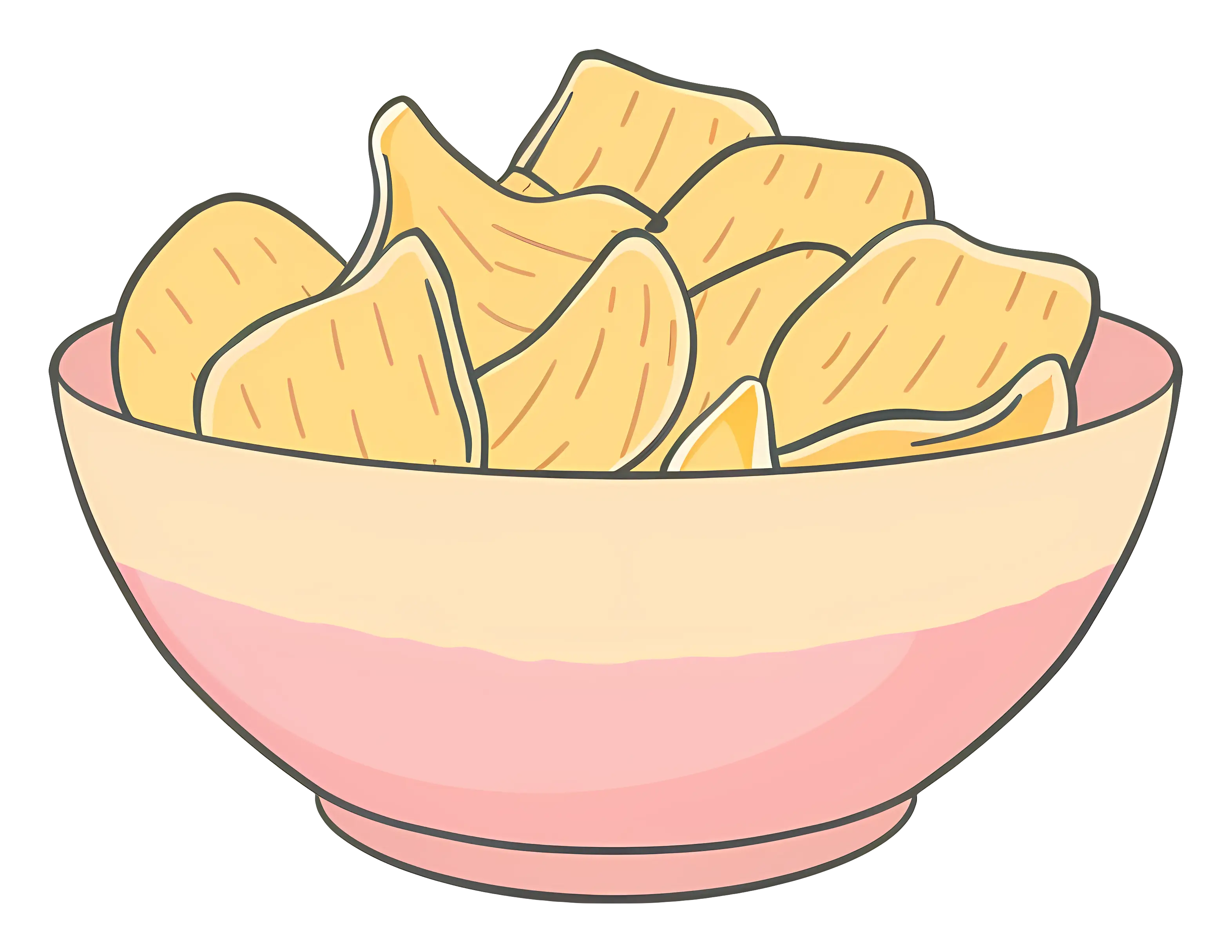 Bowl of Crunchy Potato Chips