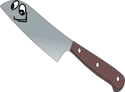Cute Cartoon Knife with a Smile