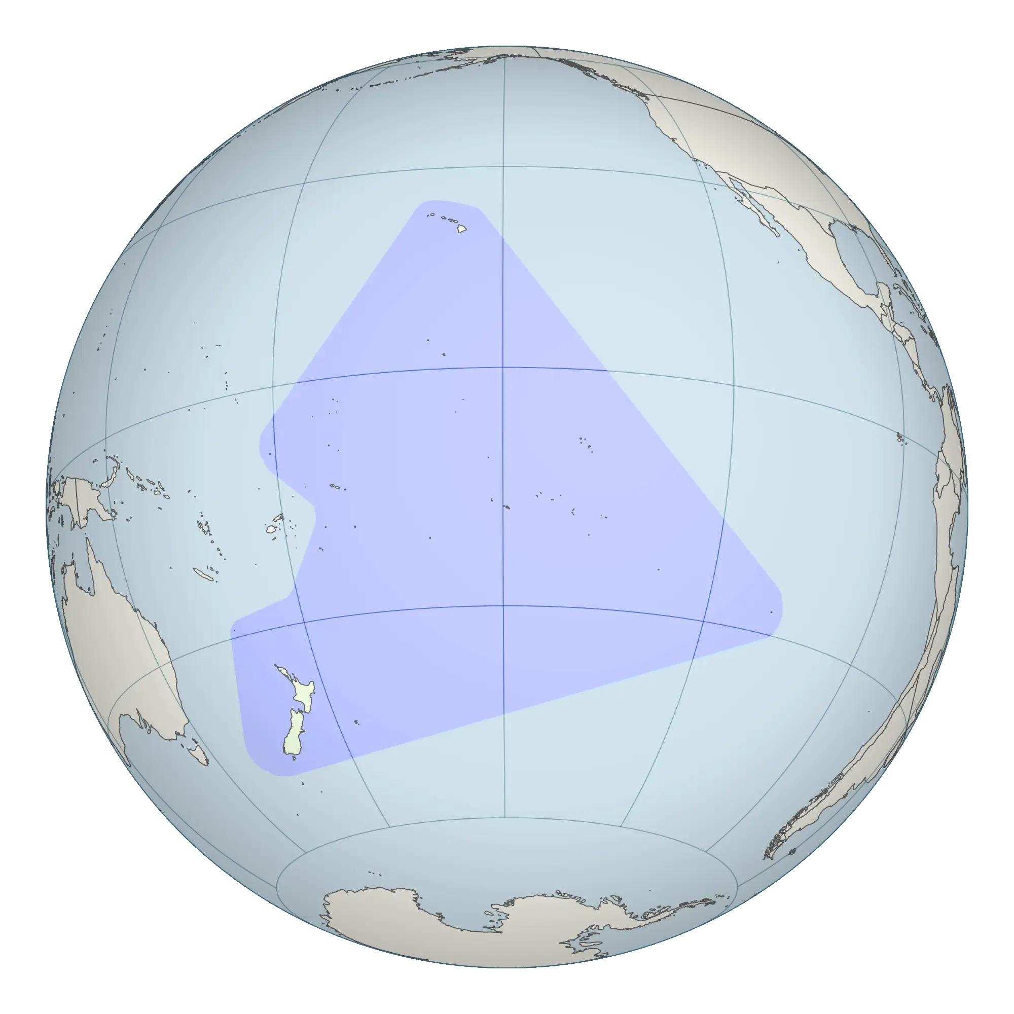 Globe Highlighting Pacific Region