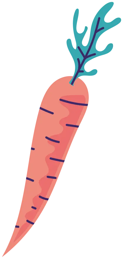 Bright and Fun Cartoon Carrot Illustration
