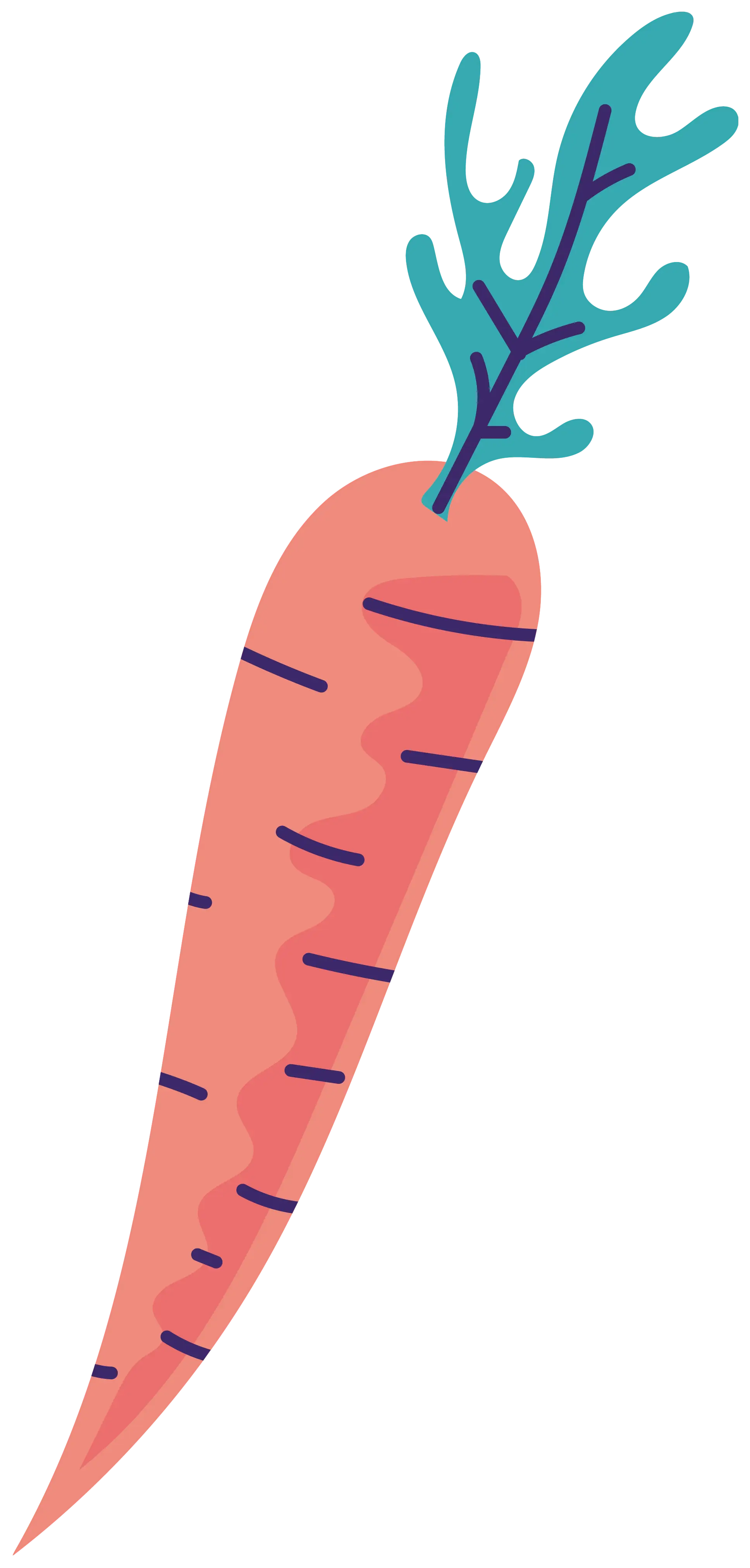 Bright and Fun Cartoon Carrot Illustration