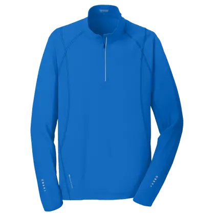 Bright Blue Sweatshirt with Zipper Design