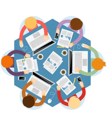 Business Meeting with Team Collaboration