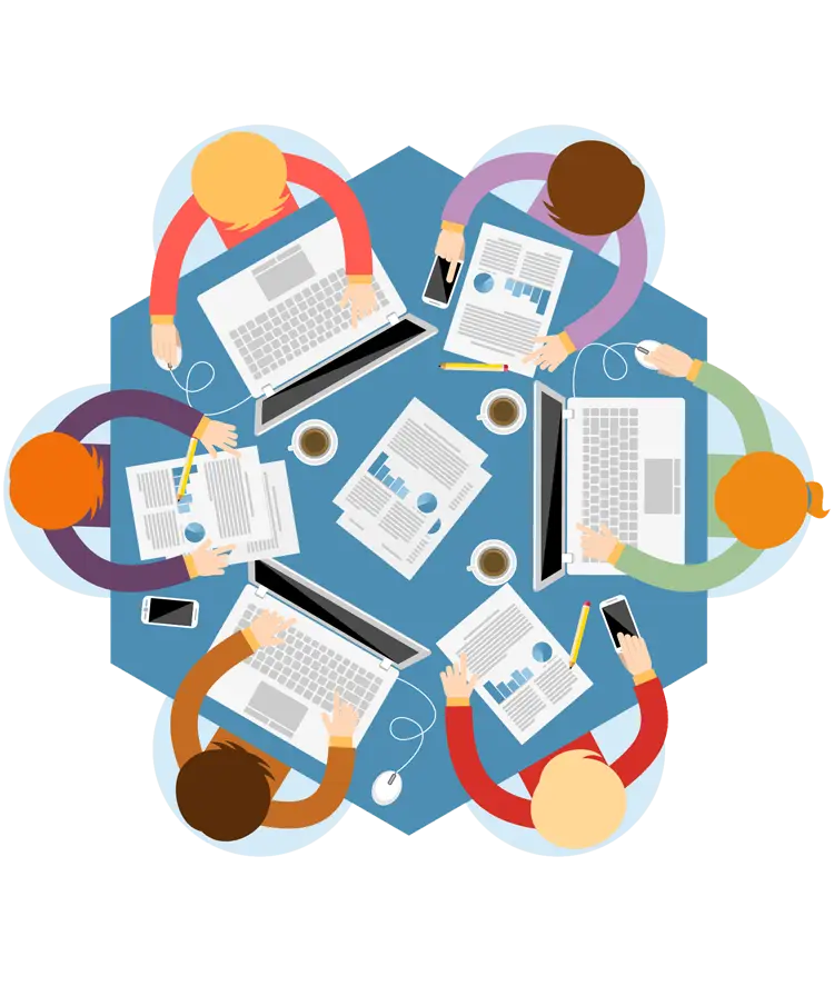 Business Meeting with Team Collaboration