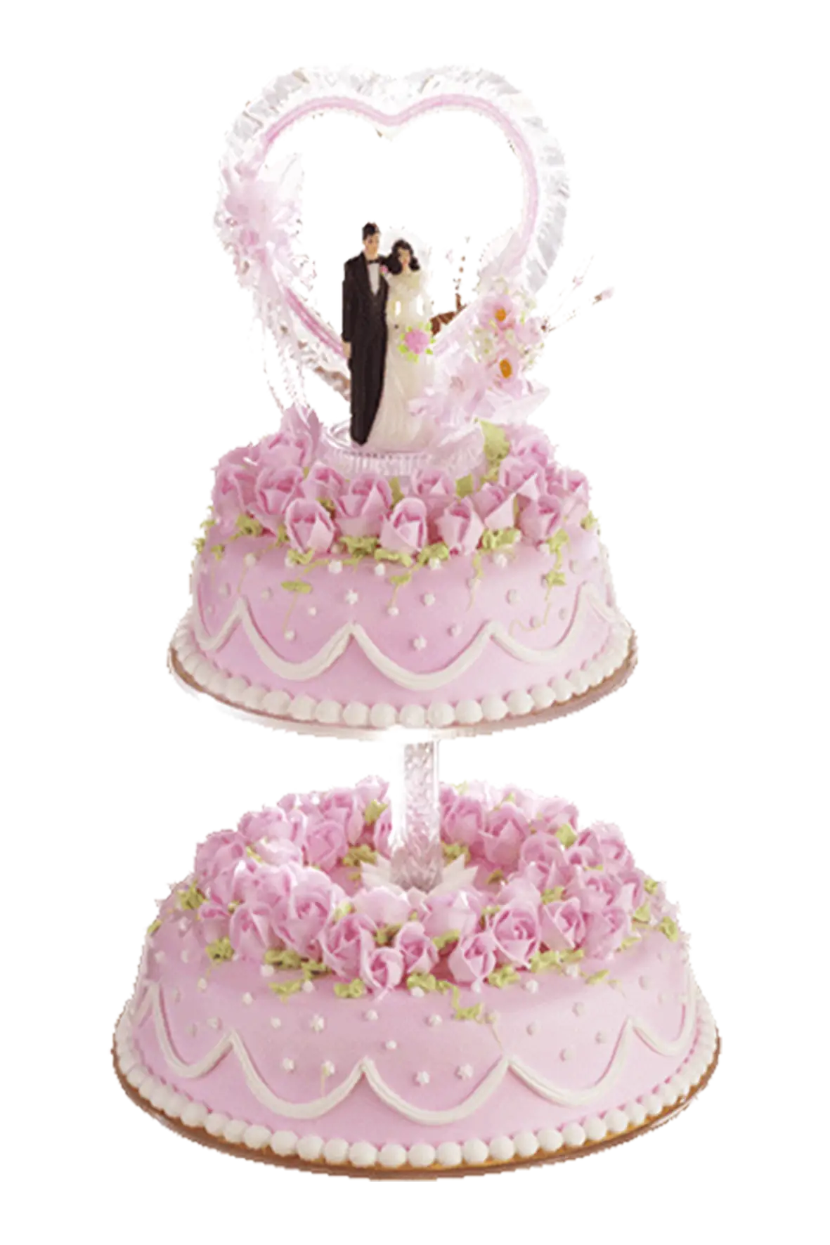 Pink Decorated Wedding Cake