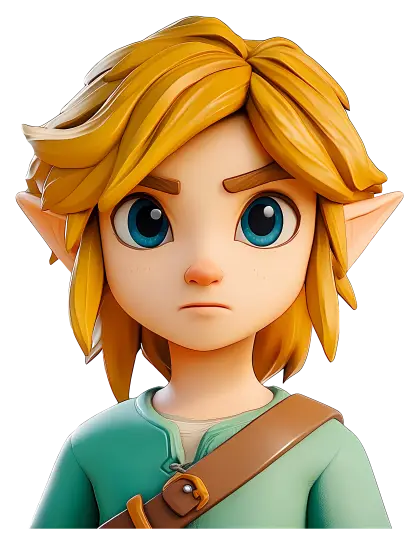 Blonde Elf Character