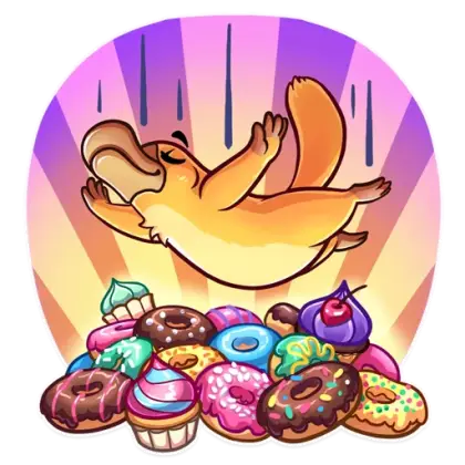 Platypus Diving into Donuts