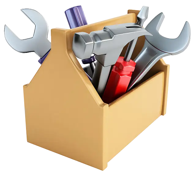 Toolbox Containing Various Tools