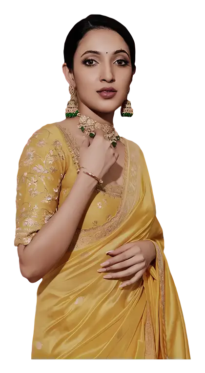Elegant Yellow Saree Fashion