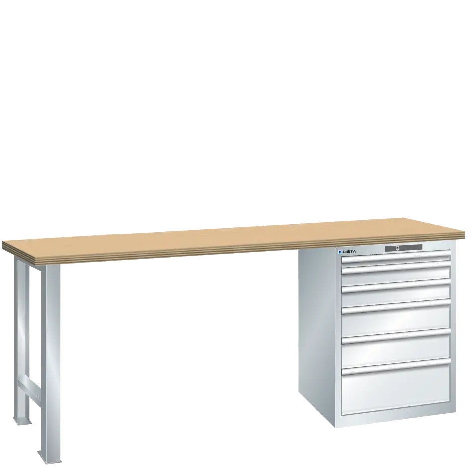 Modern Workbench with Drawers