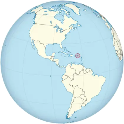 World Globe Map Depicting Continents and Countries