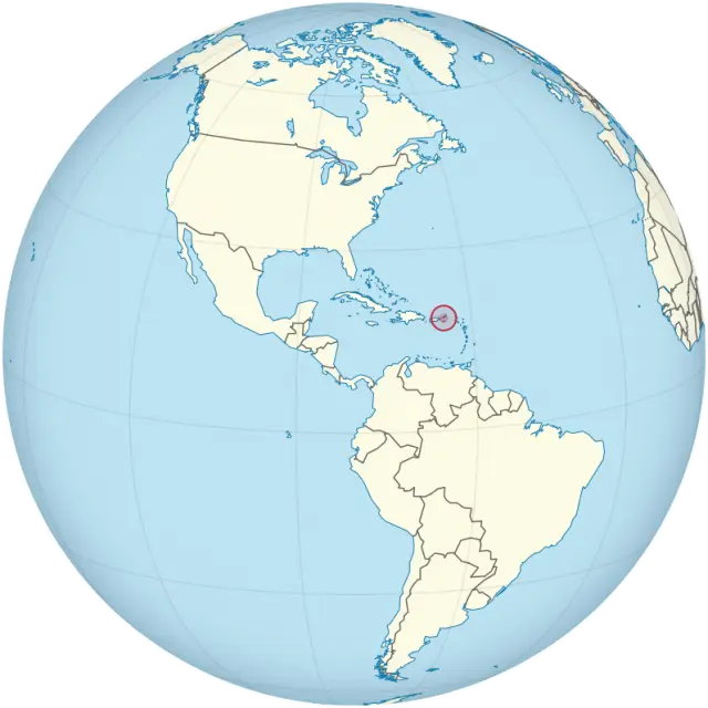 World Globe Map Depicting Continents and Countries