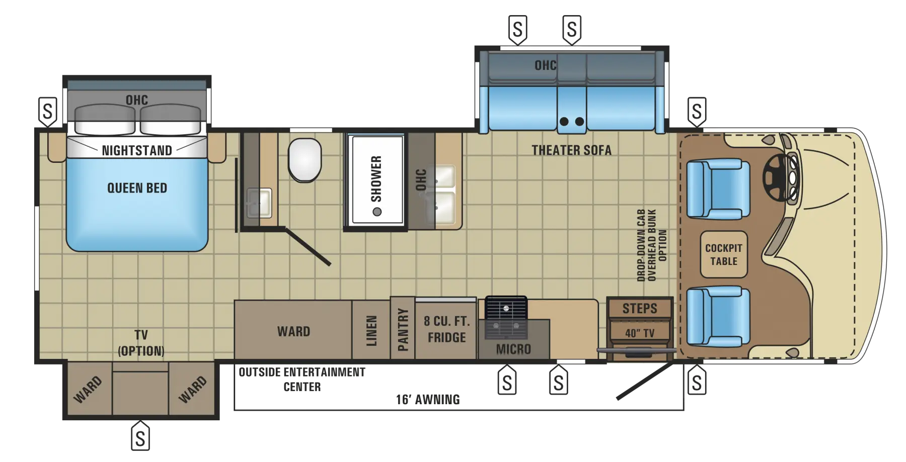 RV Floor Plan Layout Illustration