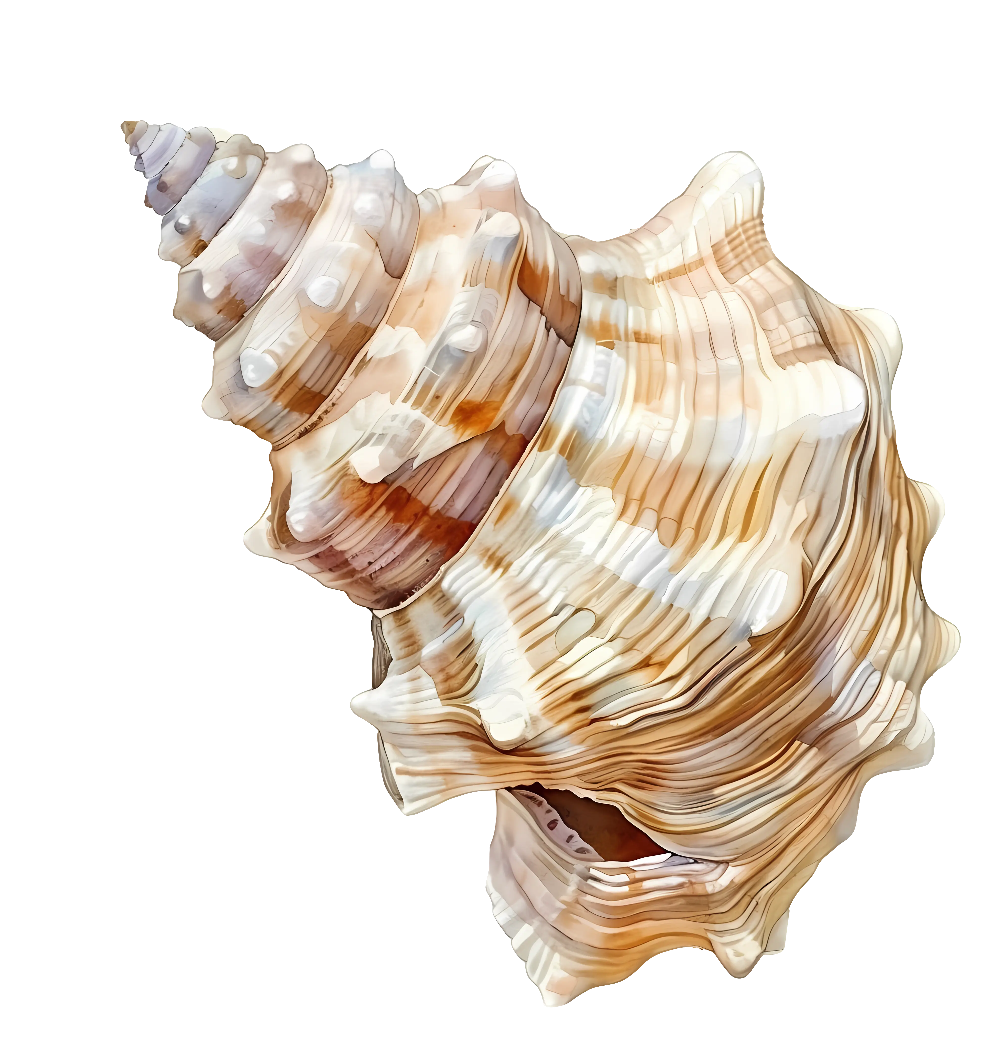 Detailed Sea Shell Illustration