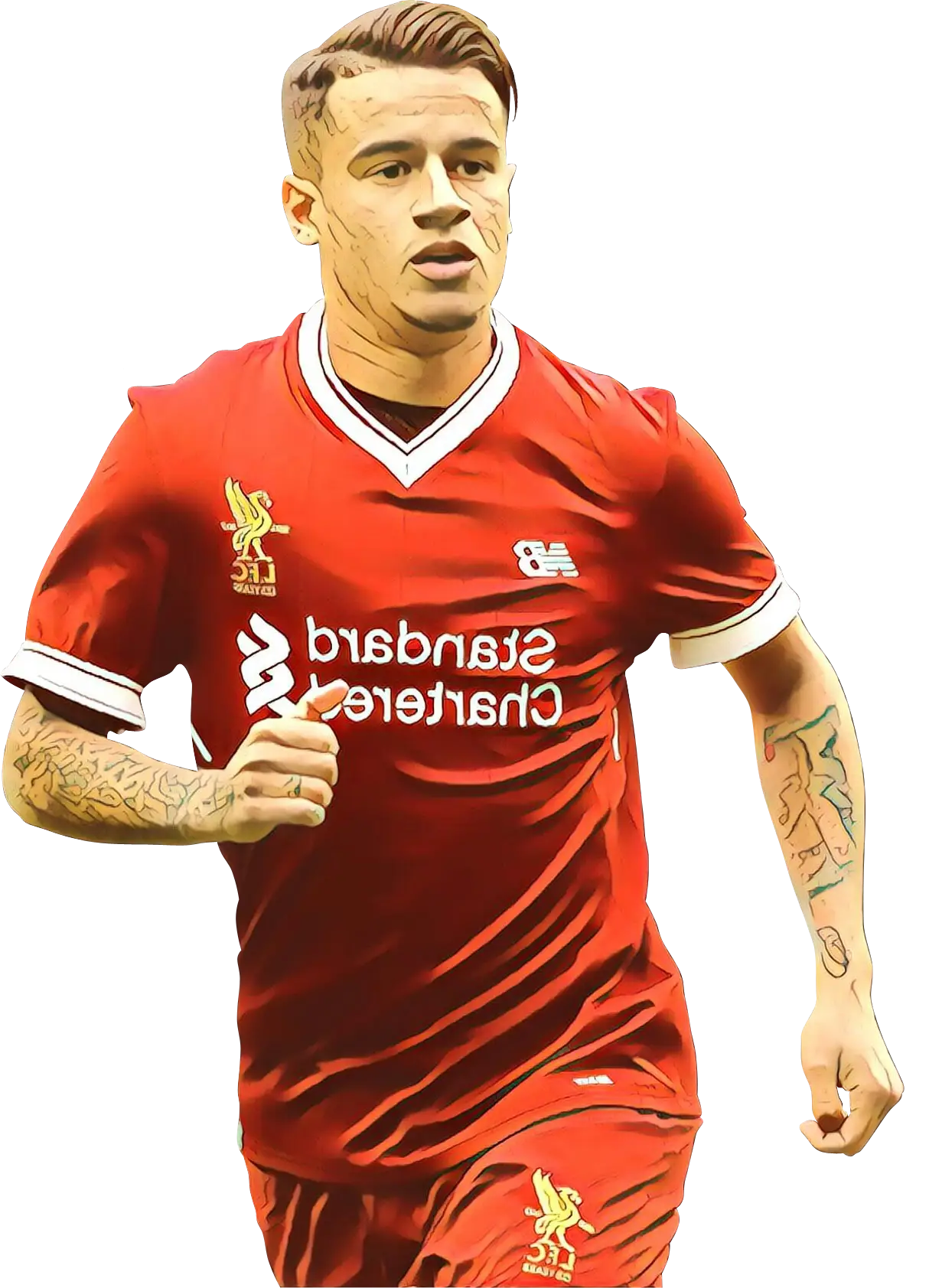 Football Player in Red Jersey Running