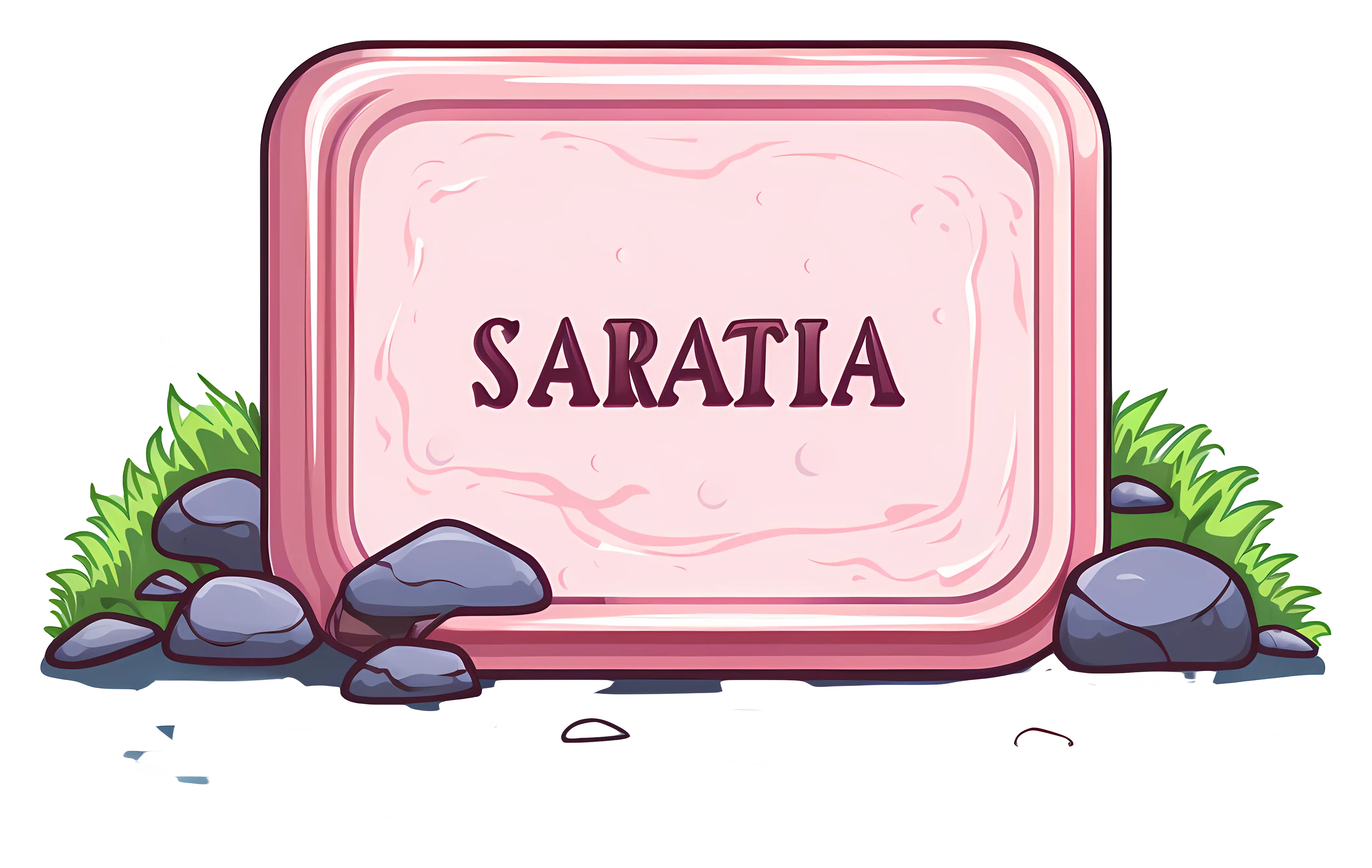 Nature Inspired Pink Soap with Rocks