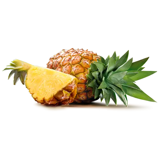 Whole Pineapple with a Slice