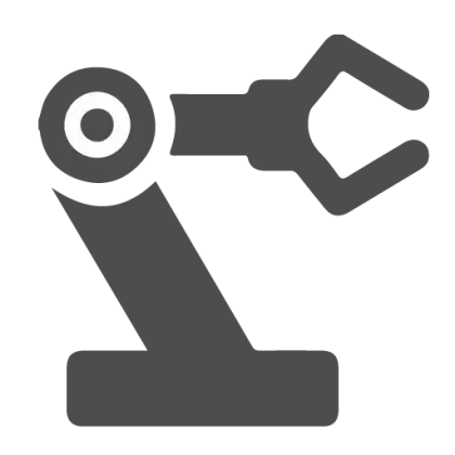 Robotic Arm Icon for Automation Concept
