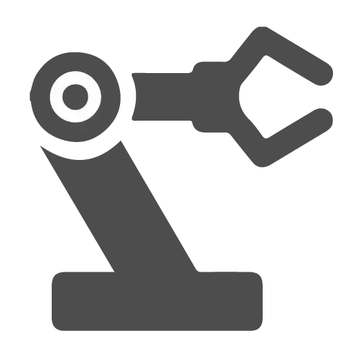 Robotic Arm Icon for Automation Concept