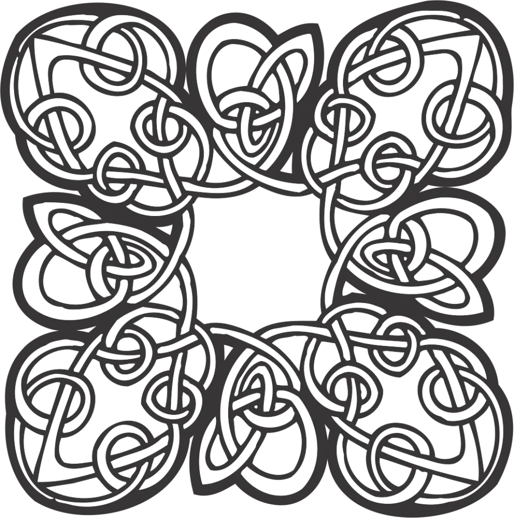 Celtic Knot Frame Illustration