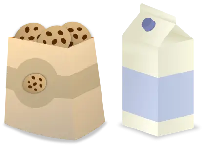 Illustration of Cookies and Milk