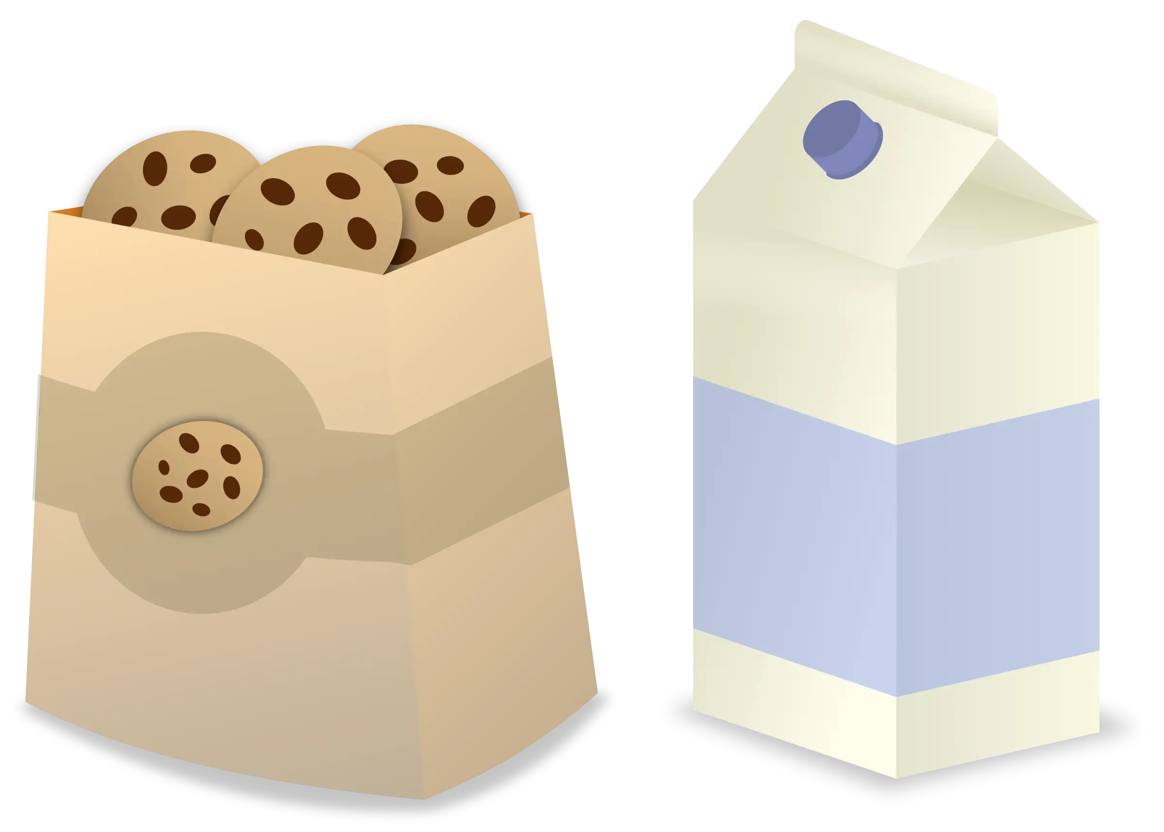 Illustration of Cookies and Milk