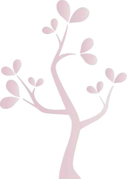 Minimal Pink Tree Drawing