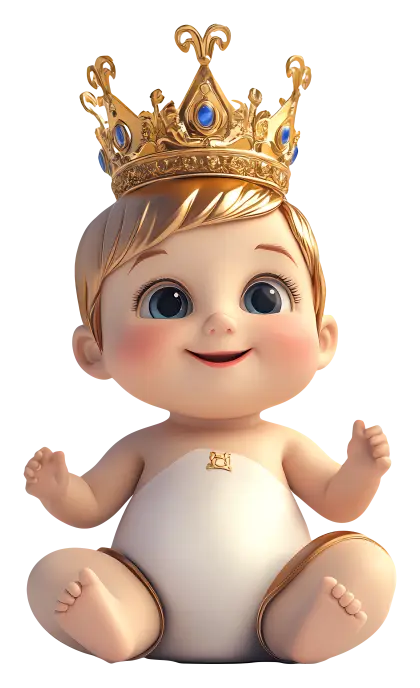Baby King with Crown