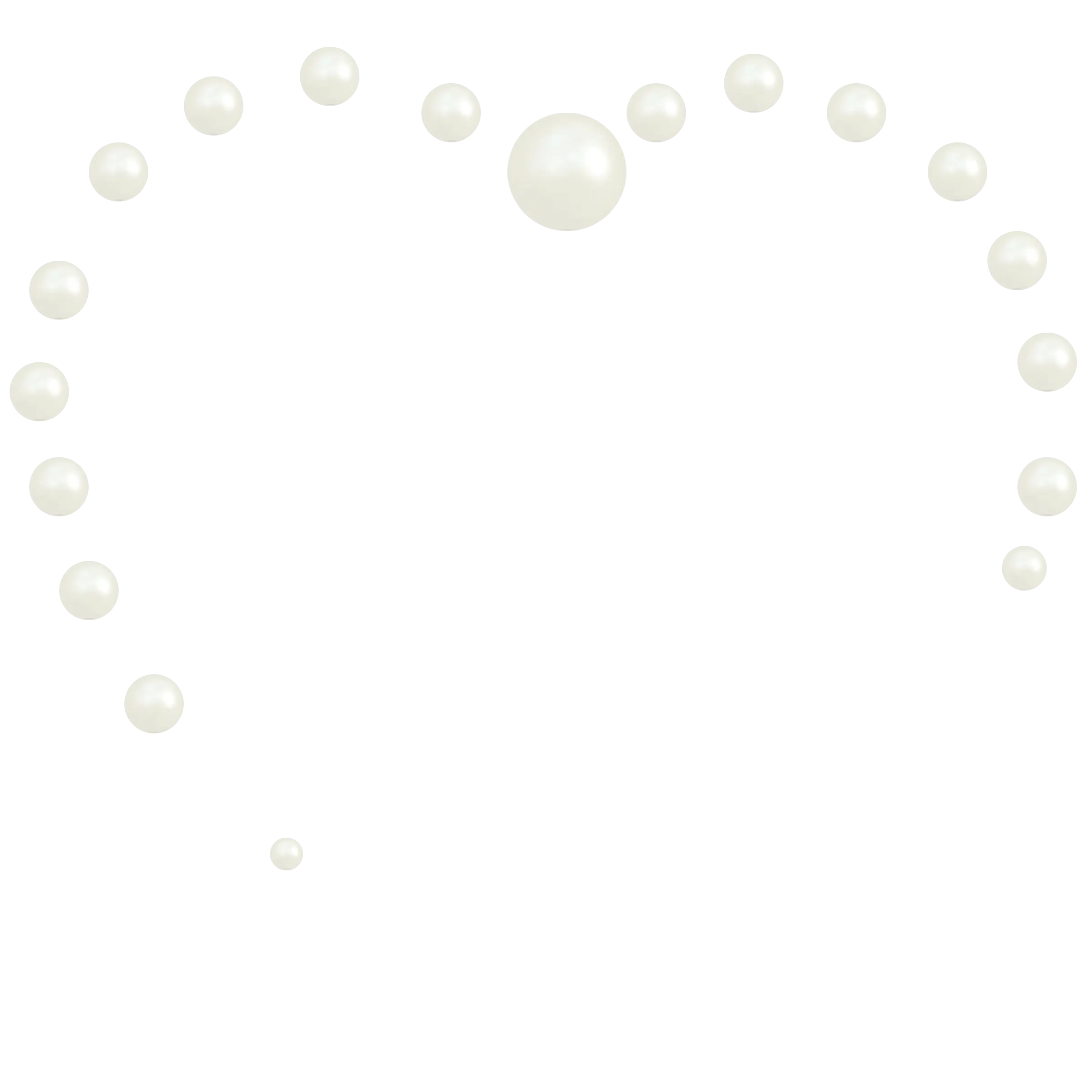 Elegant Circle of White Pearls