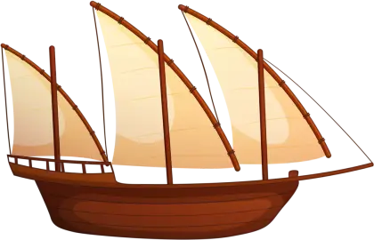 Wooden Sailing Ship Illustration