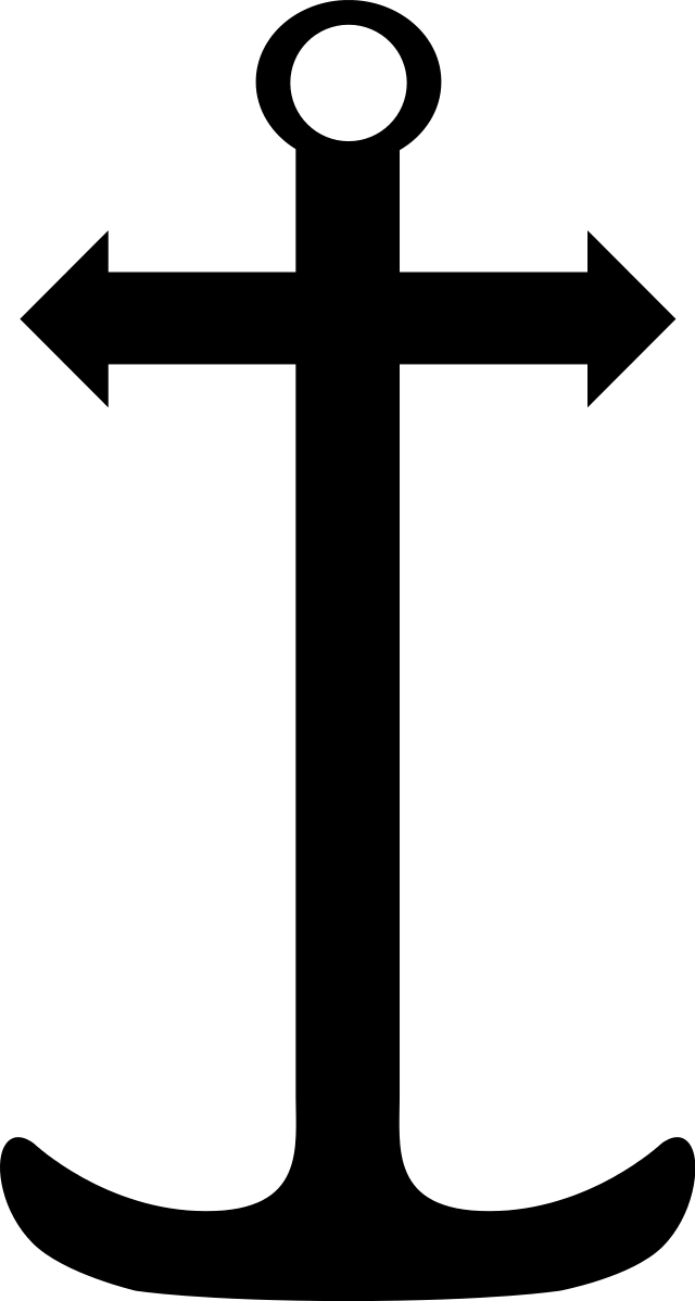 Black Anchor Symbolic Icon
