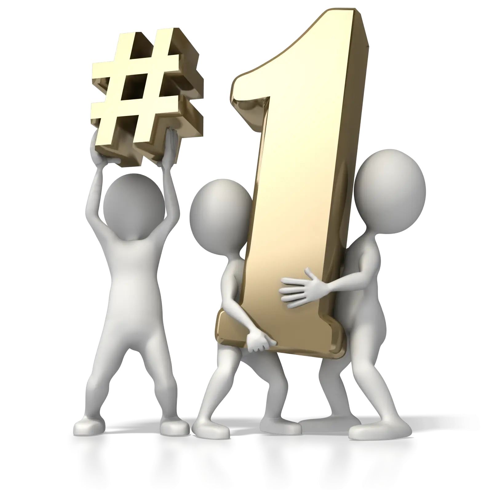 Number One Symbol with Figures