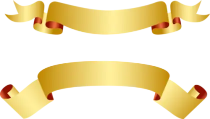 Elegant Golden Banners for Decorations