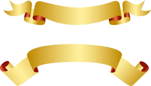 Elegant Golden Banners for Decorations