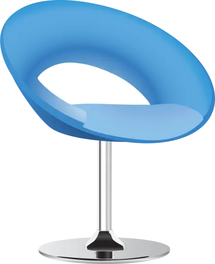 Blue Modern Chair Illustration