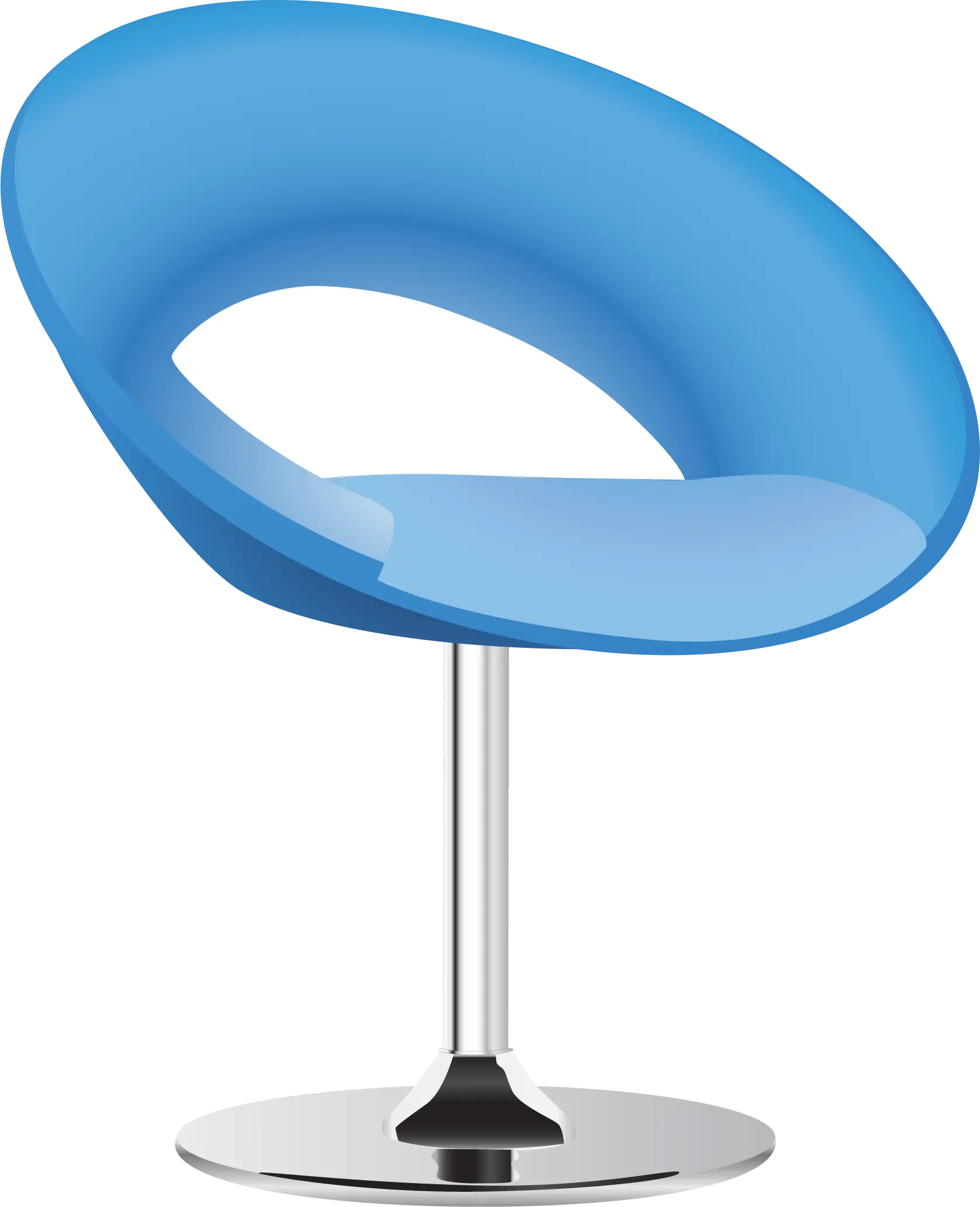 Blue Modern Chair Illustration