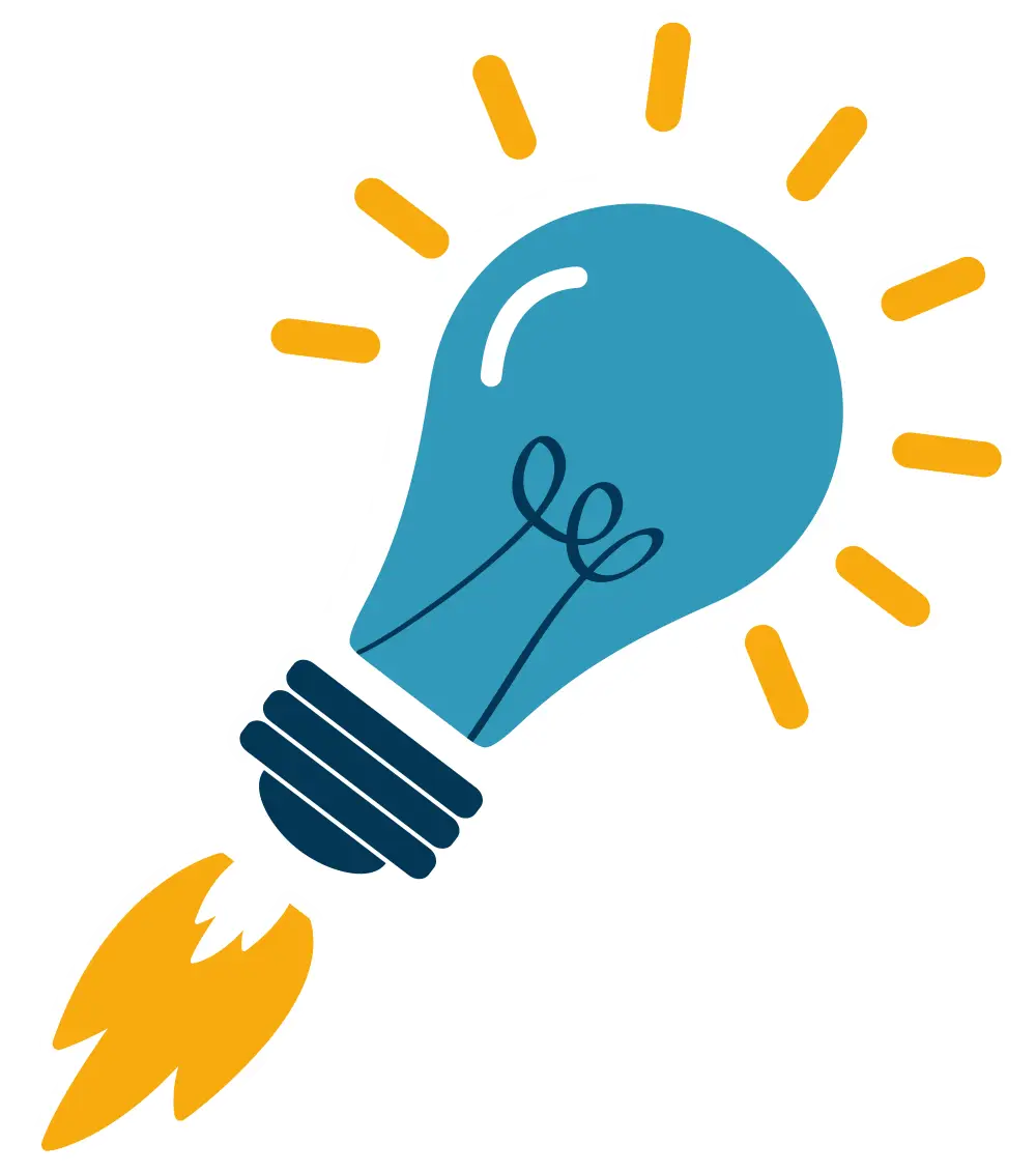 Rocket-Shaped Light Bulb for Innovation