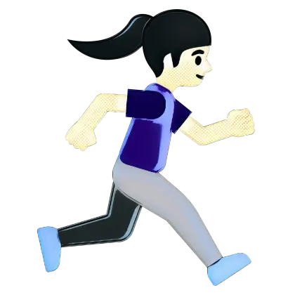 Running Cartoon Character Illustration