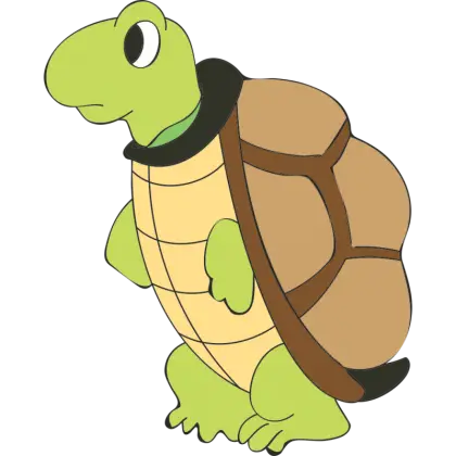 Friendly Cartoon Turtle Illustration