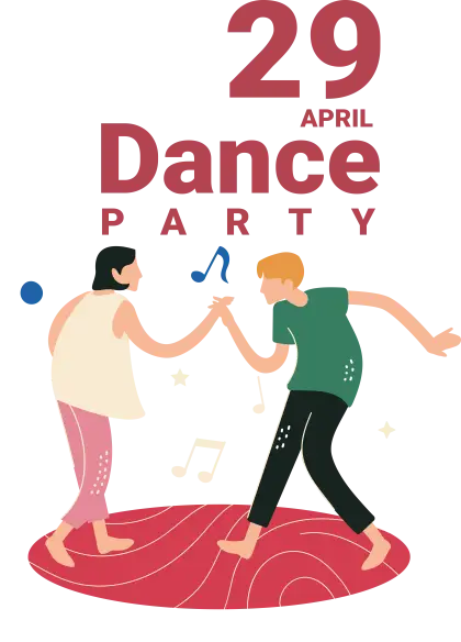 Dancing Couple for Dance Party on April 29