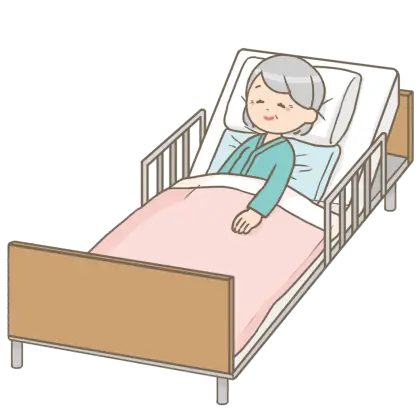 Elderly Patient in Hospital Bed