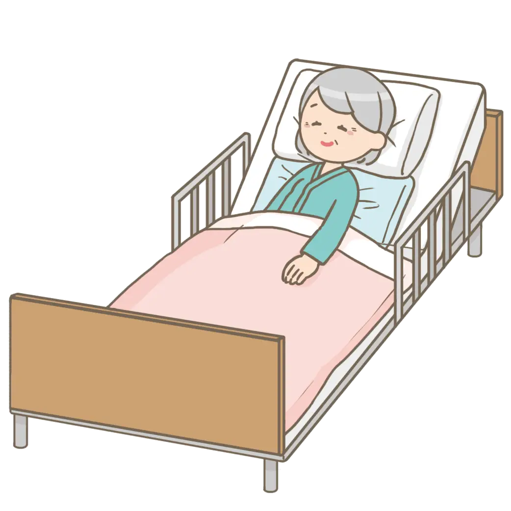 Elderly Patient in Hospital Bed
