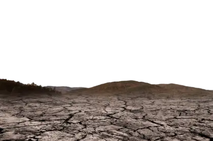 Cracked Dry Land Depicting Drought