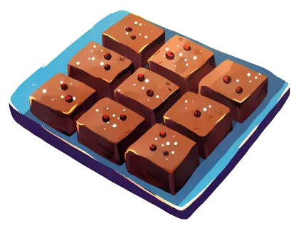 Plate of Chocolate Brownies