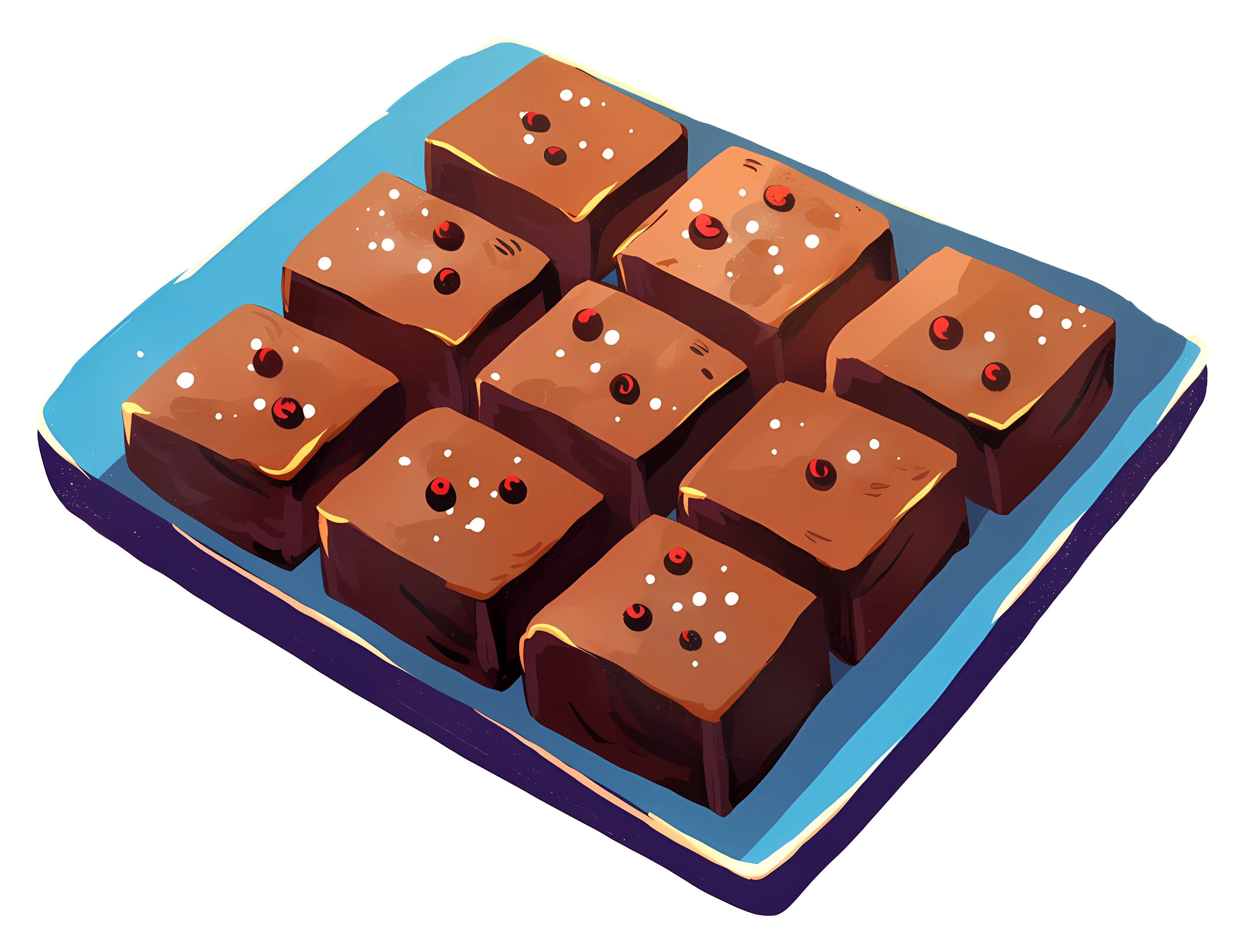 Plate of Chocolate Brownies