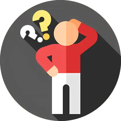 Confused Person Icon in Flat Style