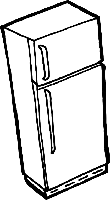 Refrigerator Line Drawing