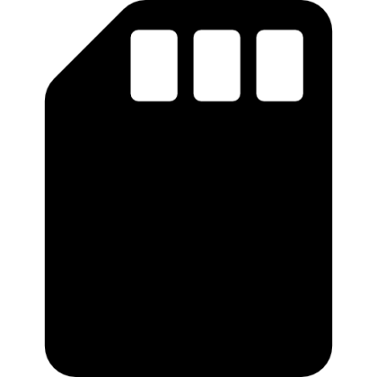Black Memory Card Icon