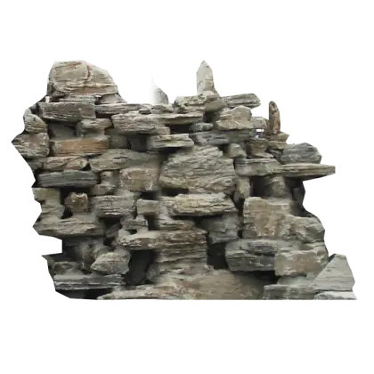 Rough Stone Wall Structure